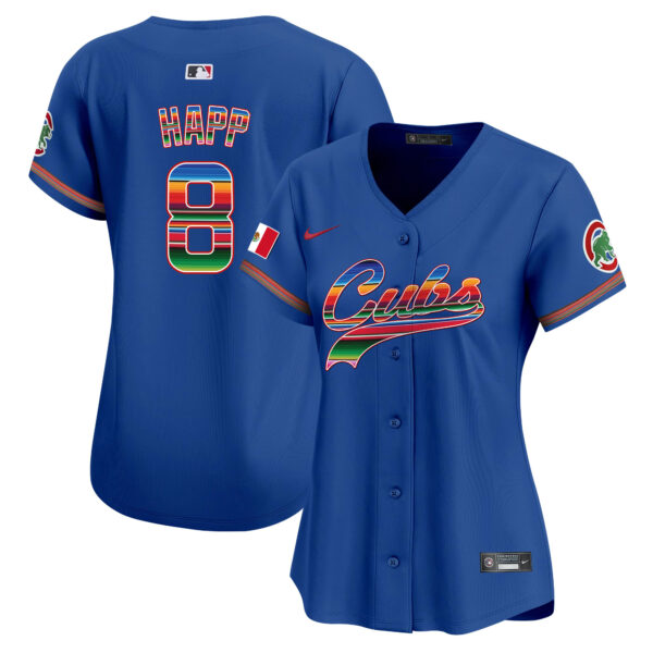 Women's Chicago Cubs Mexico Vapor Premier Limited Jersey V2 - All Stitched - Image 35