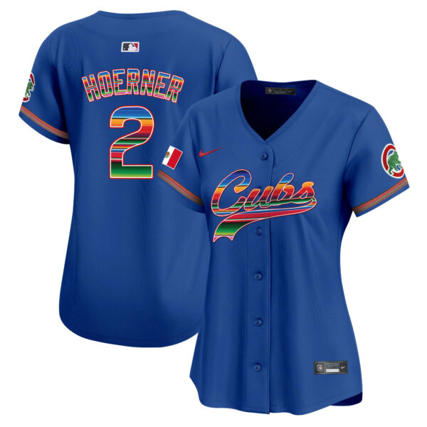 Women's Chicago Cubs Mexico Vapor Premier Limited Jersey V2 - All Stitched - Image 37