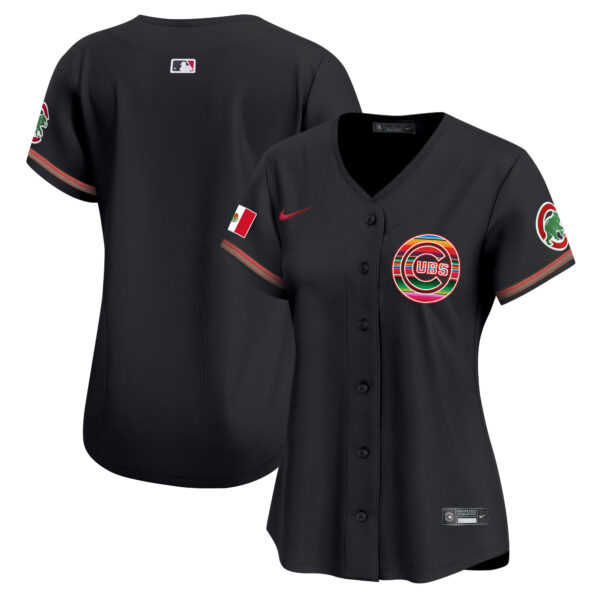 Women's Chicago Cubs Mexico Vapor Premier Limited Jersey - All Stitched - Image 16