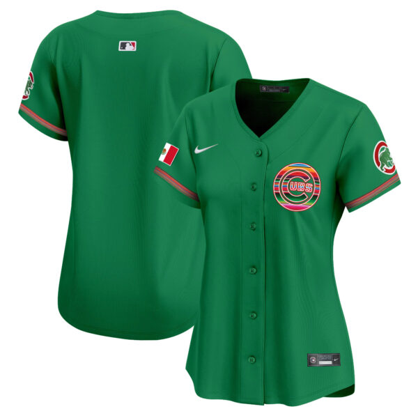 Women's Chicago Cubs Mexico Vapor Premier Limited Jersey - All Stitched - Image 32