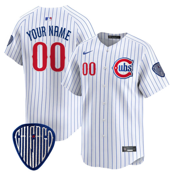 Chicago Cubs Blue Alternate Vapor Premier Limited Custom Jersey - All Stitched - Image 4