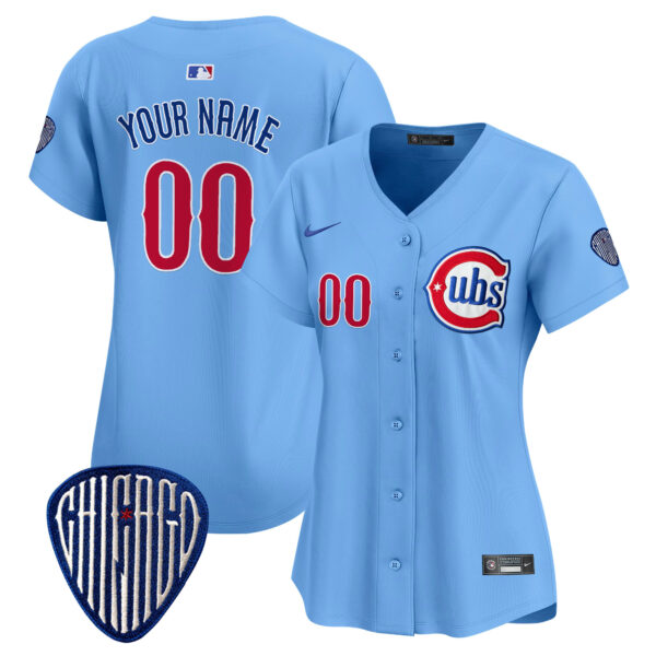 Chicago Cubs Blue Alternate Vapor Premier Limited Custom Jersey - All Stitched - Image 5