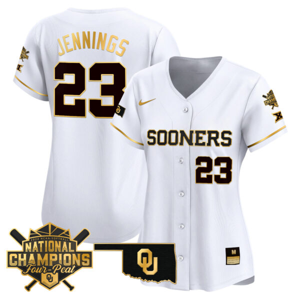 Women's size - Oklahoma Women's Champions Patch Vapor Premier Limited Jersey V2 - All Stitched - Image 2
