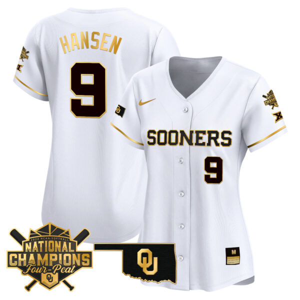 Women's size - Oklahoma Women's Champions Patch Vapor Premier Limited Jersey V2 - All Stitched - Image 3