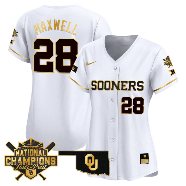 Women's size - Oklahoma Women's Champions Patch Vapor Premier Limited Jersey V2 - All Stitched - Image 6