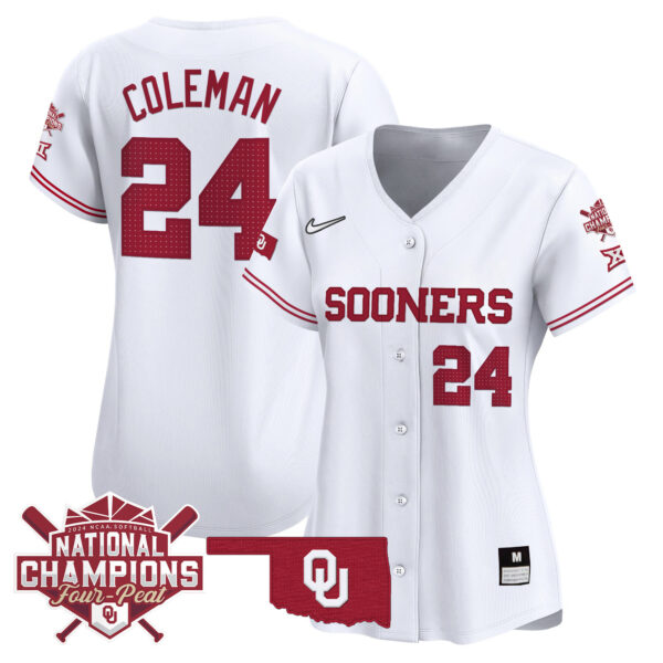 Women's size - Oklahoma Women's Champions Patch Vapor Premier Limited Jersey V2 - All Stitched - Image 25