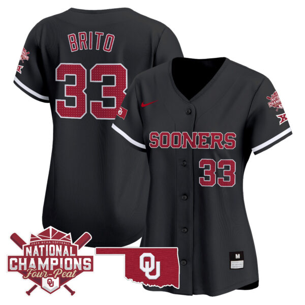 Women's size - Oklahoma Women's Champions Patch Vapor Premier Limited Jersey V2 - All Stitched - Image 36