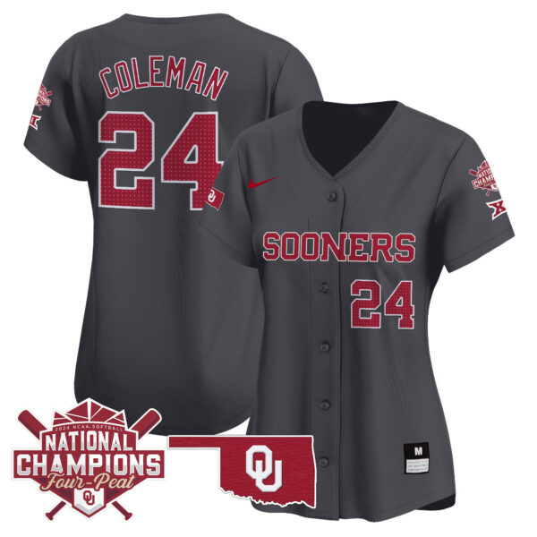 Women's size - Oklahoma Women's Champions Patch Vapor Premier Limited Jersey V2 - All Stitched - Image 41