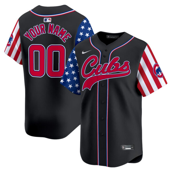 Chicago Cubs 2024 Independence Day Vapor Premier Limited Custom Jersey V2 - All Stitched - Image 4