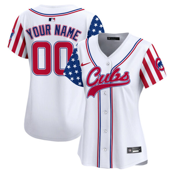 Chicago Cubs 2024 Independence Day Vapor Premier Limited Custom Jersey V2 - All Stitched - Image 5