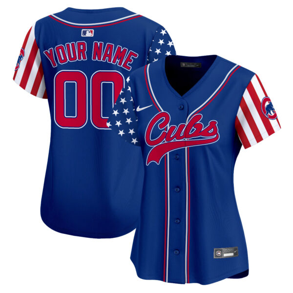 Chicago Cubs 2024 Independence Day Vapor Premier Limited Custom Jersey V2 - All Stitched - Image 7