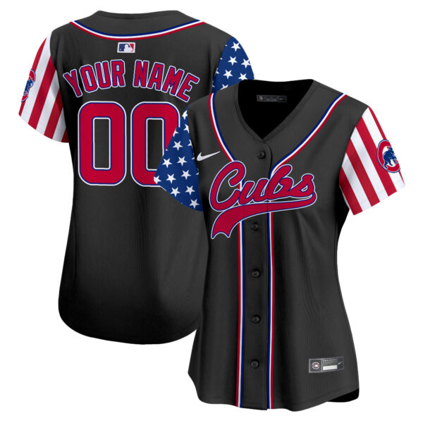 Chicago Cubs 2024 Independence Day Vapor Premier Limited Custom Jersey V2 - All Stitched - Image 8