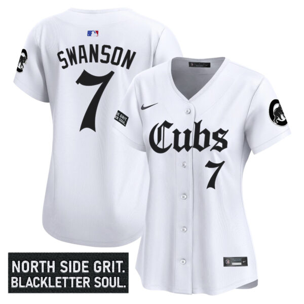Women's Chicago Cubs 'Gothic North Side Edition' Vapor Premier Limited Jersey - All Stitched - Image 2