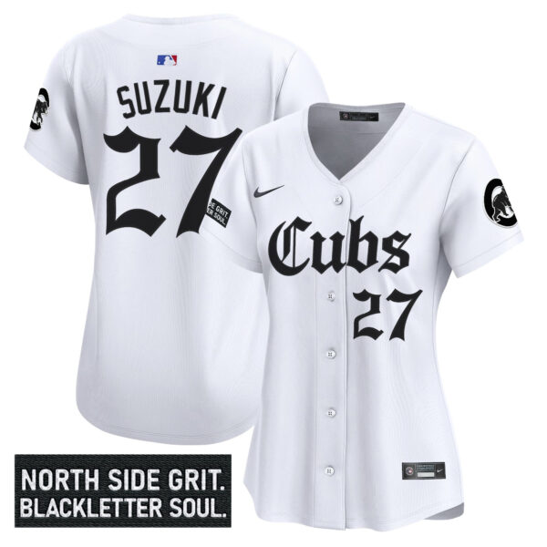 Women's Chicago Cubs 'Gothic North Side Edition' Vapor Premier Limited Jersey - All Stitched - Image 9