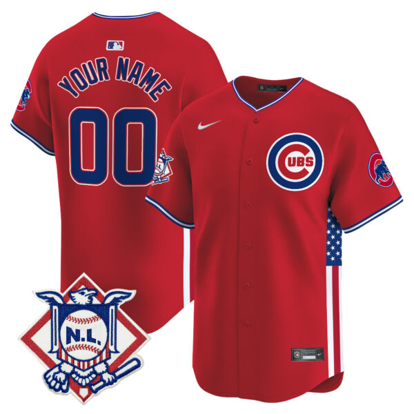 Chicago Cubs 2024 Fourth of July Vapor Premier Limited Custom Jersey V3 - All Stitched - Image 2