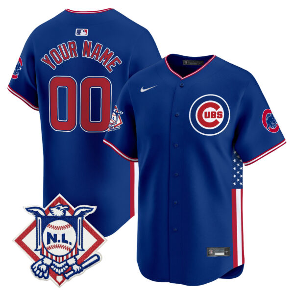 Chicago Cubs 2024 Fourth of July Vapor Premier Limited Custom Jersey V3 - All Stitched - Image 3