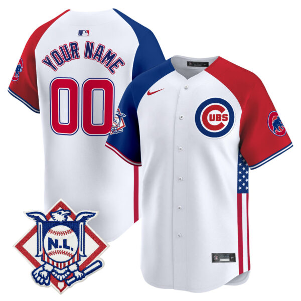 Chicago Cubs 2024 Fourth of July Vapor Premier Limited Custom Jersey V3 - All Stitched - Image 4