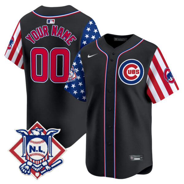 Chicago Cubs 2024 Fourth of July Vapor Premier Limited Custom Jersey V2 - All Stitched - Image 4