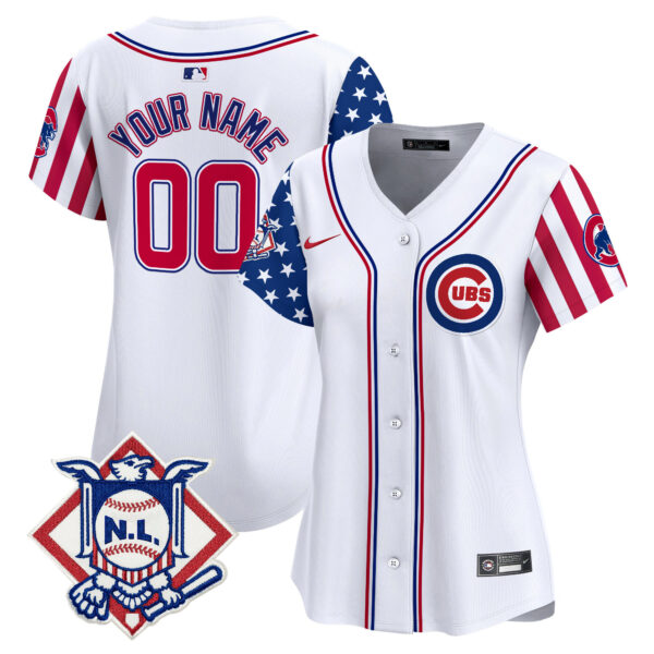 Chicago Cubs 2024 Fourth of July Vapor Premier Limited Custom Jersey V2 - All Stitched - Image 6