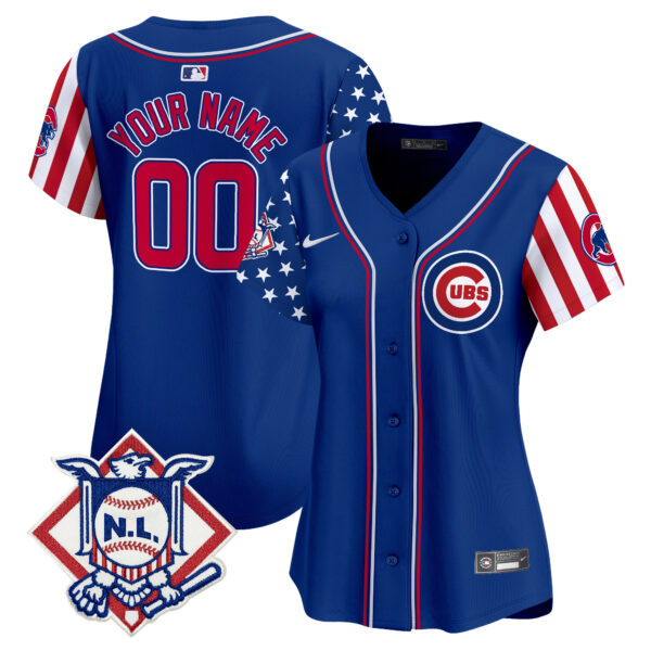 Chicago Cubs 2024 Fourth of July Vapor Premier Limited Custom Jersey V2 - All Stitched - Image 8