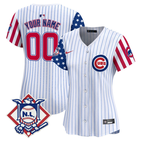 Chicago Cubs 2024 Fourth of July Vapor Premier Limited Custom Jersey V2 - All Stitched - Image 10