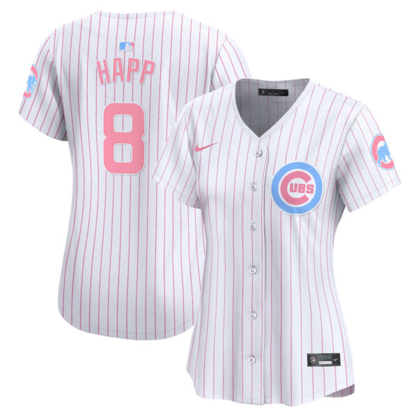 Women's Chicago Cubs Bubblegum Pink Vapor Premier Limited Jersey - All Stitched - Image 30