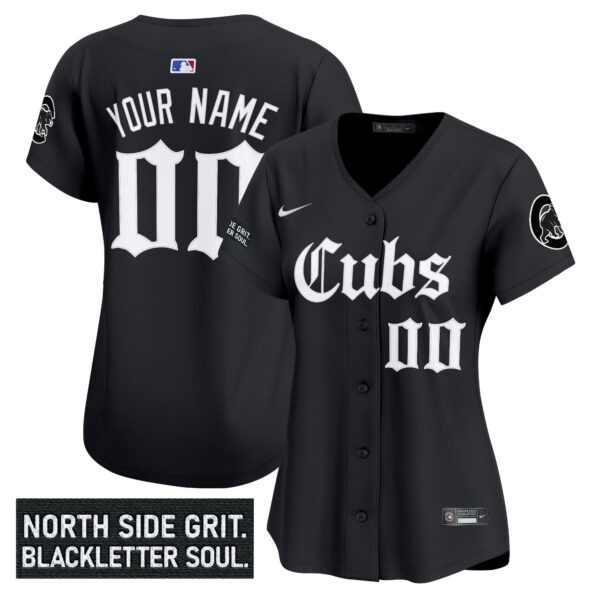 Chicago Cubs 'Gothic North Side Edition' Vapor Premier Limited Custom Jersey - All Stitched - Image 5