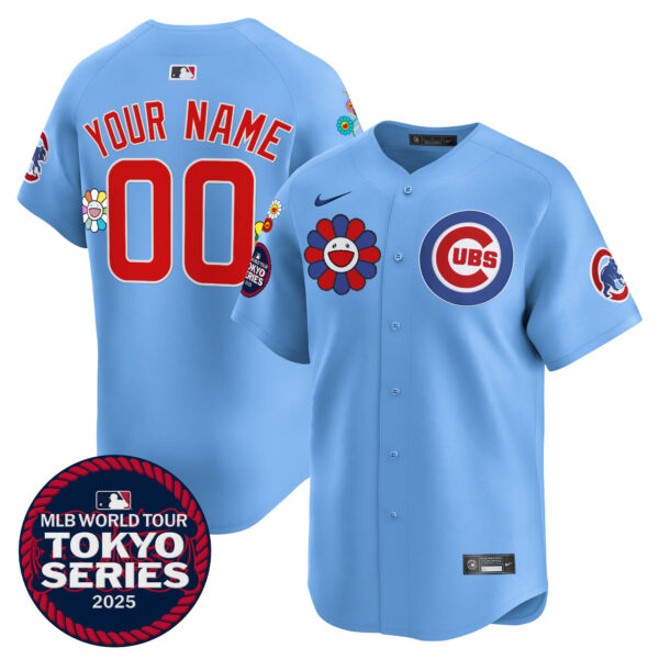 Chicago Cubs Tokyo Series 2025 Vapor Premier Limited Custom Jersey - Stitched - Image 2