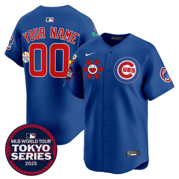 Chicago Cubs Tokyo Series 2025 Vapor Premier Limited Custom Jersey - Stitched - Image 3