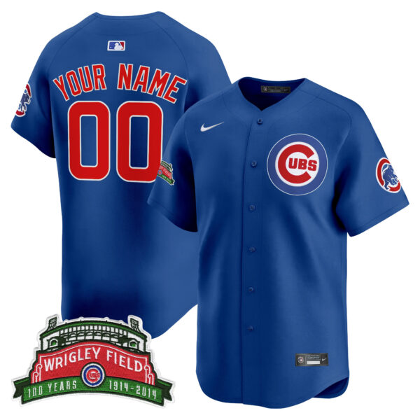 Chicago Cubs Wrigley Field Style Vapor Premier Limited Custom Jersey - All Stitched - Image 2