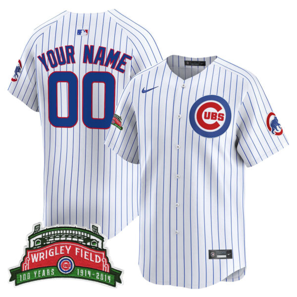 Chicago Cubs Wrigley Field Style Vapor Premier Limited Custom Jersey - All Stitched - Image 3