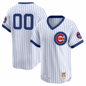Chicago Cubs Pinstripe Custom Jersey - All Stitched