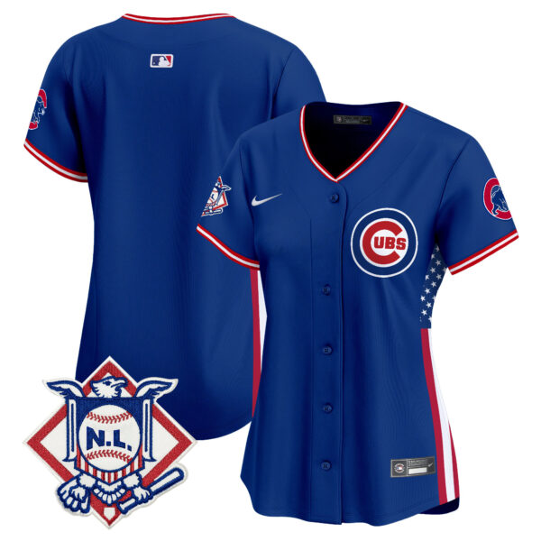 Women's Chicago Cubs 2024 Fourth of July Vapor Premier Limited Jersey V3 - All Stitched - Image 24