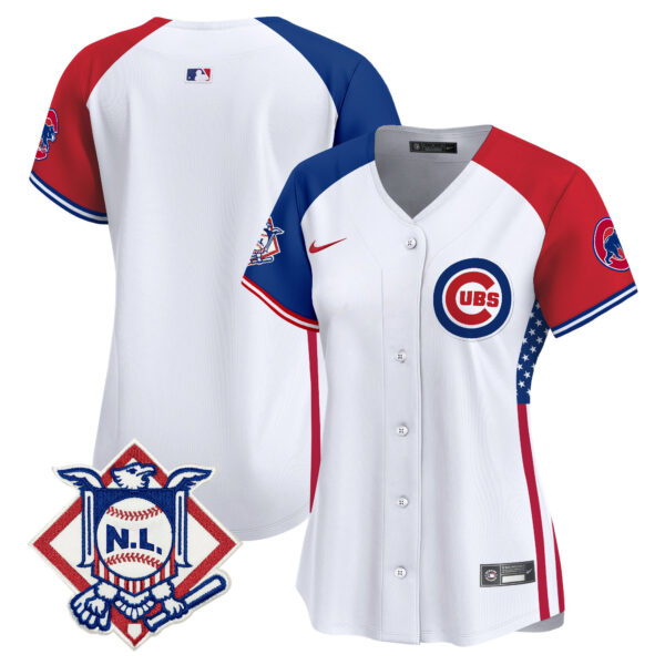 Women's Chicago Cubs 2024 Fourth of July Vapor Premier Limited Jersey V3 - All Stitched - Image 32