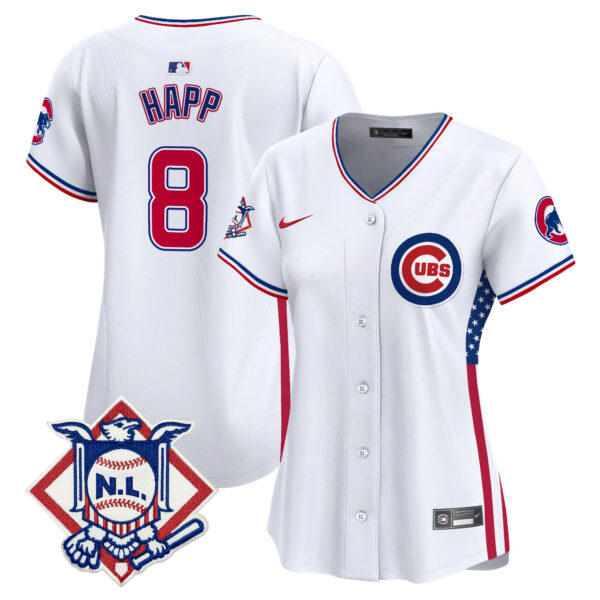 Women's Chicago Cubs 2024 Fourth of July Vapor Premier Limited Jersey V3 - All Stitched - Image 3