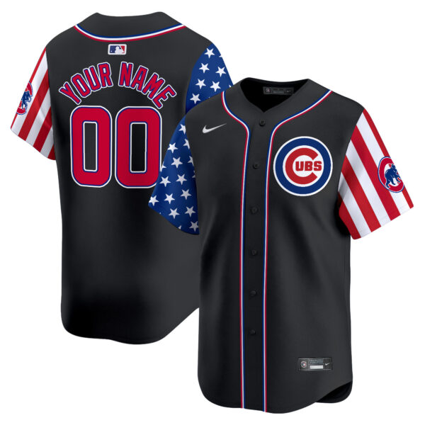 Chicago Cubs 2025 Independence Day Vapor Premier Limited Custom Jersey - All Stitched - Image 4