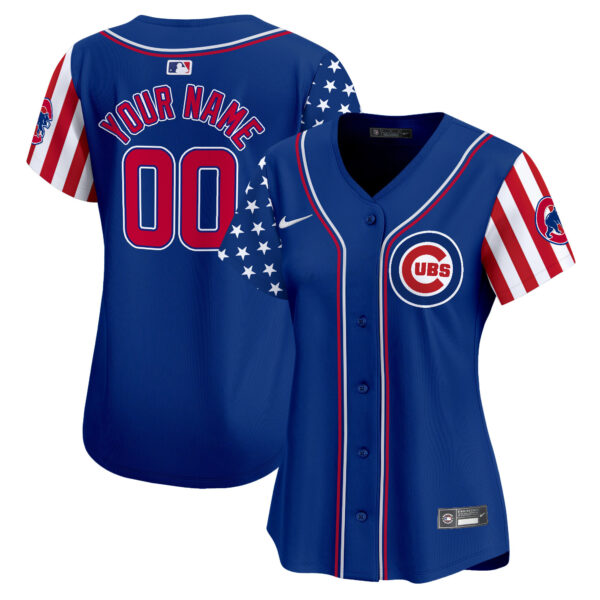Chicago Cubs 2025 Independence Day Vapor Premier Limited Custom Jersey - All Stitched - Image 8