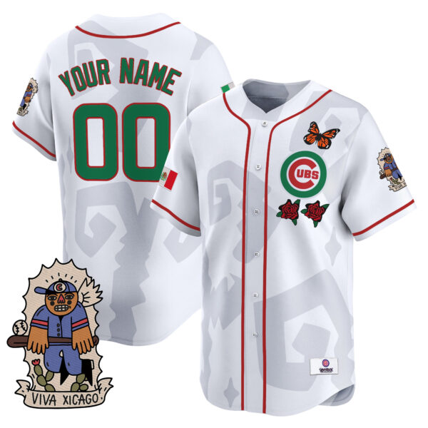 2025 Chicago Cubs Mexican Heritage Vapor Premier Limited Custom Jersey - Stitched - Image 2