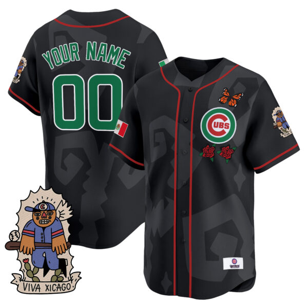 2025 Chicago Cubs Mexican Heritage Vapor Premier Limited Custom Jersey - Stitched - Image 3