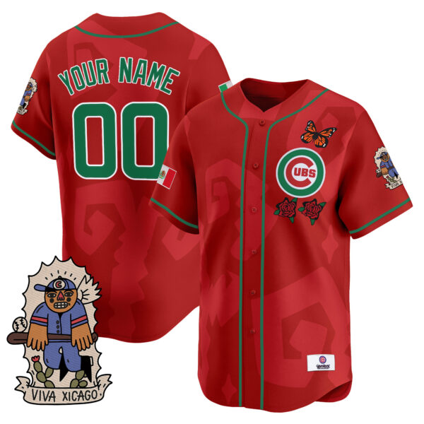 2025 Chicago Cubs Mexican Heritage Vapor Premier Limited Custom Jersey - Stitched - Image 4