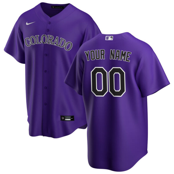 Colorado Rockies Custom Purple Jersey - All Stitched - Image 2