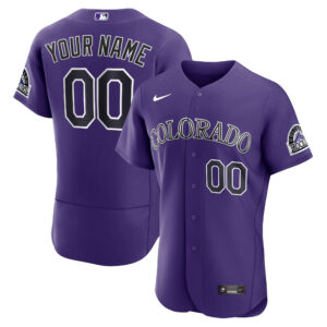 Colorado Rockies Custom Purple Jersey - All Stitched