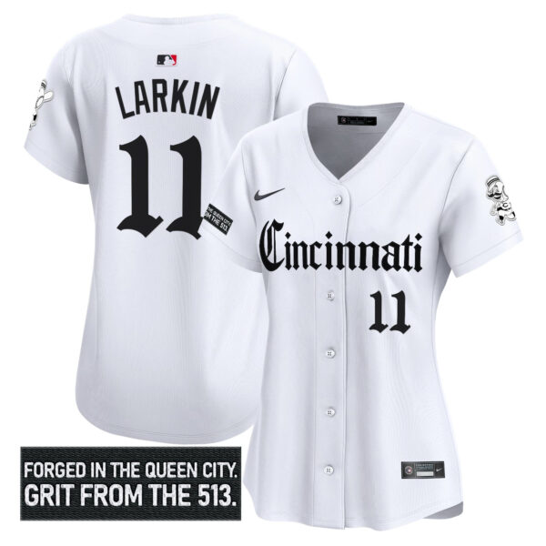 Women's Cincinnati Reds 'Gothic Queen City Edition' Vapor Premier Limited Jersey - All Stitched - Image 11