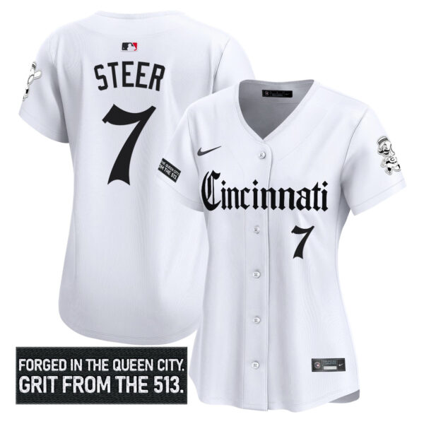 Women's Cincinnati Reds 'Gothic Queen City Edition' Vapor Premier Limited Jersey - All Stitched - Image 14