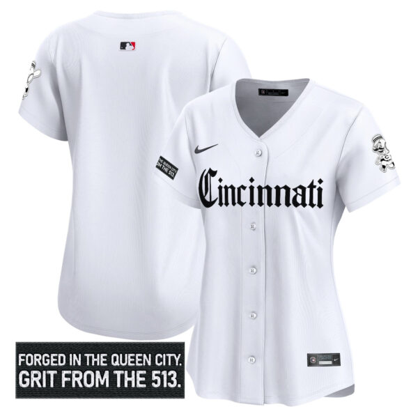 Women's Cincinnati Reds 'Gothic Queen City Edition' Vapor Premier Limited Jersey - All Stitched - Image 16