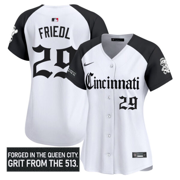 Women's Cincinnati Reds 'Gothic Queen City Edition' Vapor Premier Limited Jersey - All Stitched - Image 21