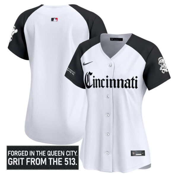 Women's Cincinnati Reds 'Gothic Queen City Edition' Vapor Premier Limited Jersey - All Stitched - Image 24