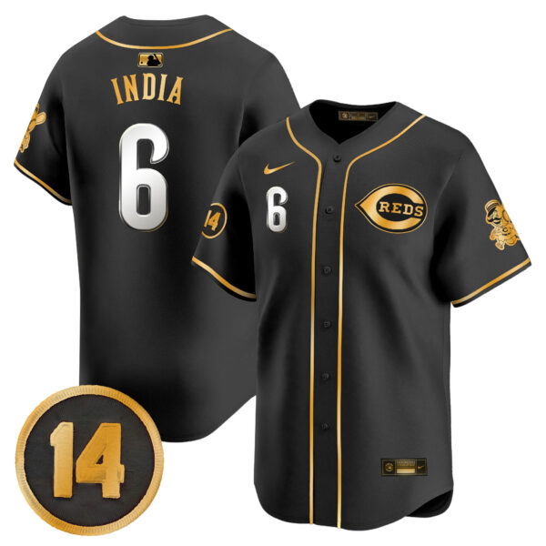 Men's Cincinnati Reds Pete Rose Patch Vapor Premier Limited Jersey - All Stitched - Image 28