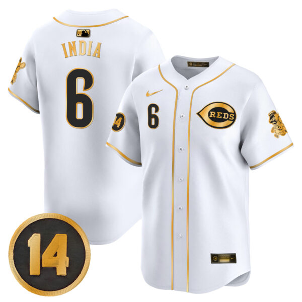 Men's Cincinnati Reds Pete Rose Patch Vapor Premier Limited Jersey - All Stitched - Image 36