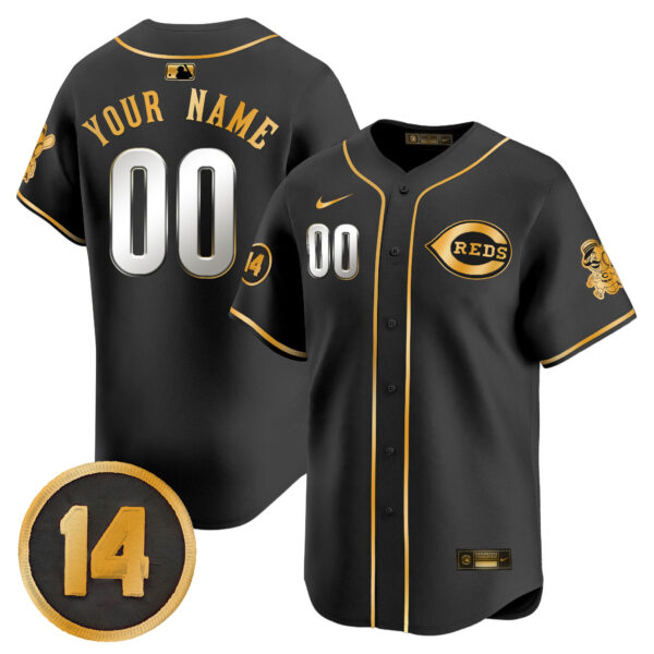 Cincinnati Reds Pete Rose Patch Vapor Premier Limited Custom Jersey - All Stitched - Image 4
